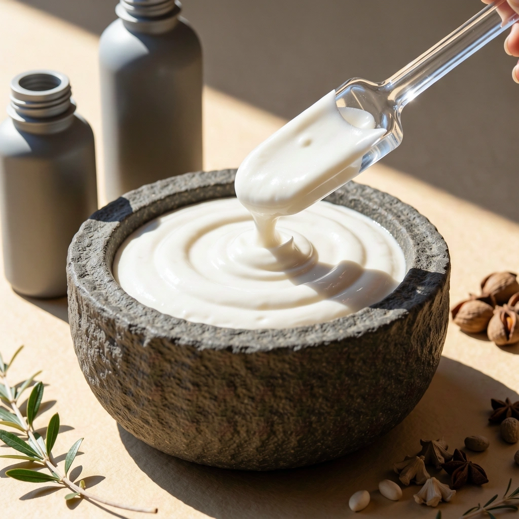 Cream with collagen and hyaluronic acid